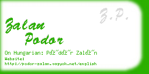 zalan podor business card